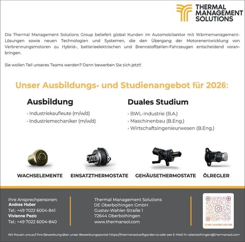 Ausbildungs- und Studienangebot 2026