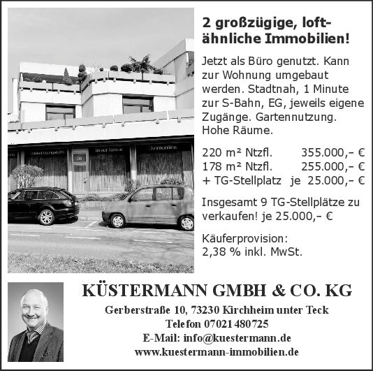 2 Großzügige, Loftähnliche Immobilien