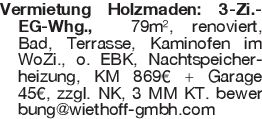Vermietung Holzmaden: 3-Z