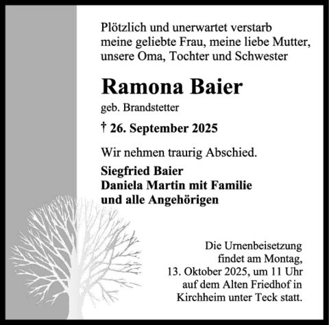 Trauer Ramona Baier Trauer Ramona Baier