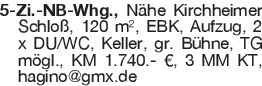 5-Zi.-NB-Whg., Nähe Kirch