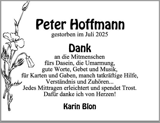 Danksag. Peter Hoffmann Danksag. Peter Hoffmann
