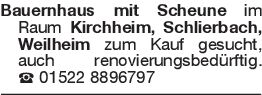 Bauernhaus mit Scheune im