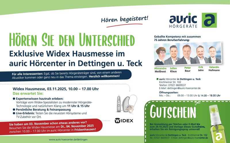 Kollektiv auric Widex Hausmesse