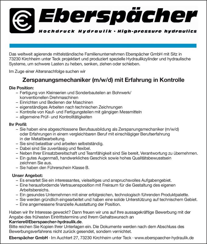 Zerspanungsmechaniker