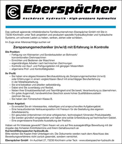 Zerspanungsmechaniker