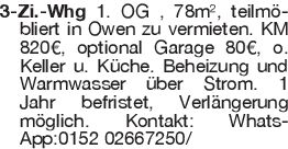 3-Zi.-Whg 1. OG ,78m², te