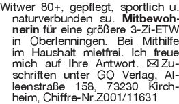 Witwer 80+, gepflegt, spo