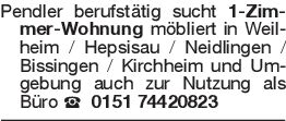 Pendler berufstätig sucht