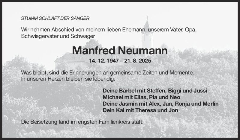 Trauer Manfred Neumann
