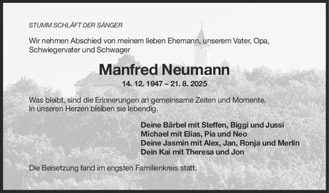 Trauer Manfred Neumann