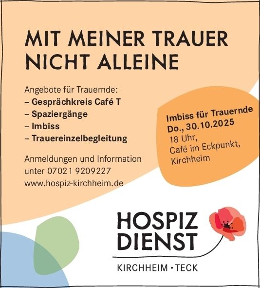 Mit meiner Trauer nicht alleine