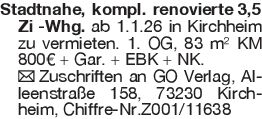 Stadtnahe, kompl. renovie
