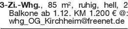 3-Zi.-Whg.,85 m², ruhig,