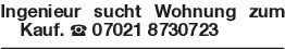 Ingenieur sucht Wohnung z
