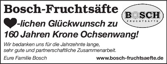 160 Jahre Krone Ochsenwang