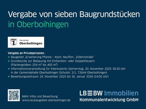 Vergabe von sieben Baugrundstücken Oberb