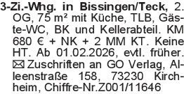 3-Zi.-Whg. in Bissingen/T