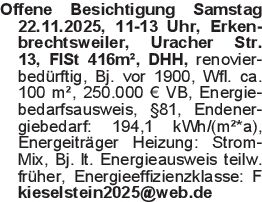 Offene Besichtigung Samst