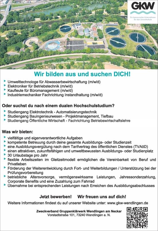 Wir bilden aus und suchen Dich!