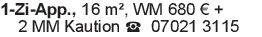 1-Zi-App., 16 m², WM 680