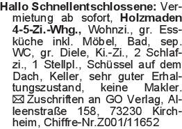 Hallo Schnellentschlossen