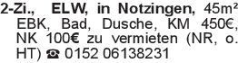 2-Zi., ELW, in Notzingen,