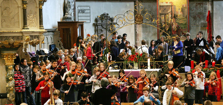 für Teckboten-Weihnachtsaktion, Konzert Musikschule in der Martinskirche