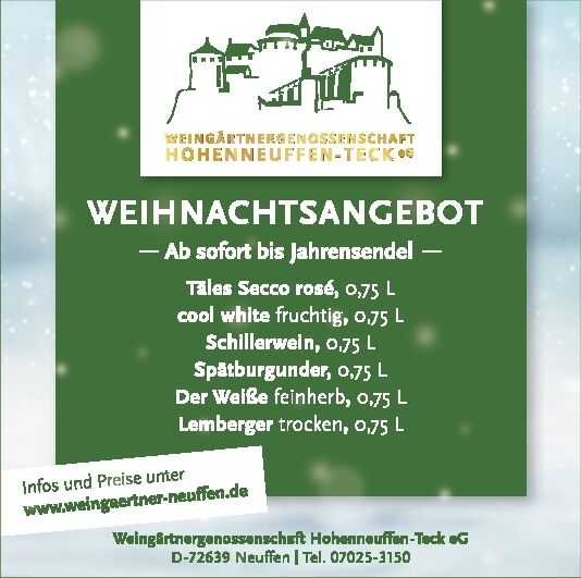 Weihnachtsangebot