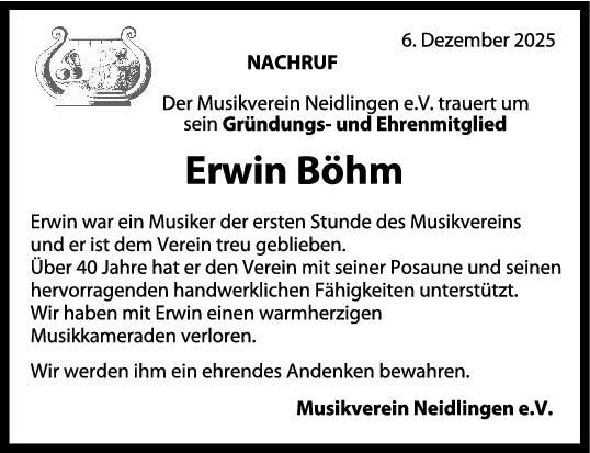Nachruf Erwin Böhm
