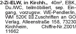 2-Zi-ELW, in Kirchh., 40m