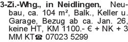 3-Zi.-Whg., in Neidlingen