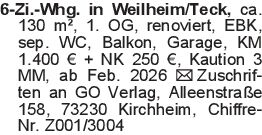 6-Zi.-Whg. in Weilheim/Te
