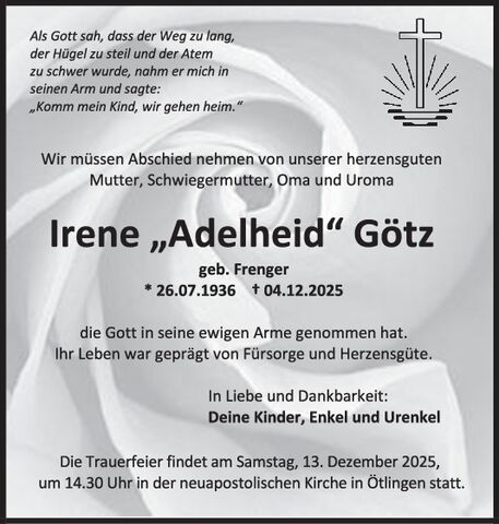 Trauer Irene Götz