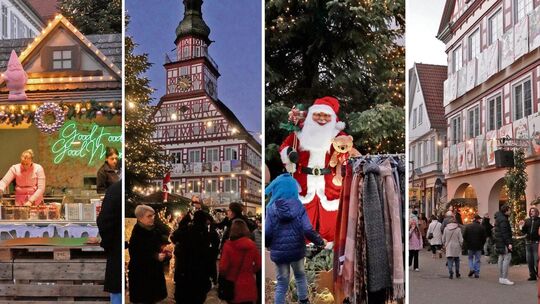 Zwischen Essensständen, Lichterketten und Programmpunkten ist auf dem Kirchheimer Weihnachtsmarkt viel los. Fotos: Jule Störk