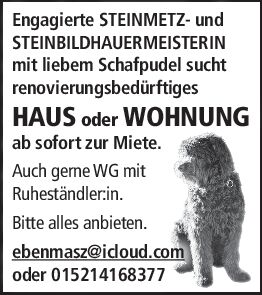 Mietgesuch Renovierungsbedürftiges Haus