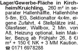 Lager/Gewerbe-Fläche in K