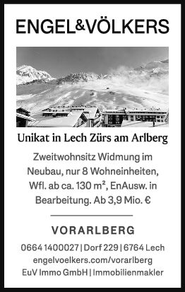 Engel & Völkers WA; Unikat in Lech Zür