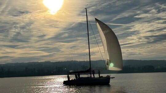 Bei Sonnenschein wurde die Regatta der „Eisernen“ gefahren. Foto: pr Bei Sonnenschein wurde die Regatta der „Eisernen“ gefahren. Foto: pr