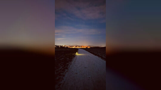 Rudolf Wagner hat ein Foto beim nächtlichen Spaziergang mit seinem Hund in Jesingen gemacht.