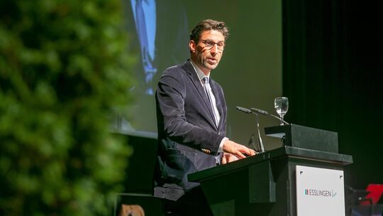 Bittere Wahrheiten verkündete Matthias Klopfer beim Neujahrsempfang. Foto: Roberto Bulgrin