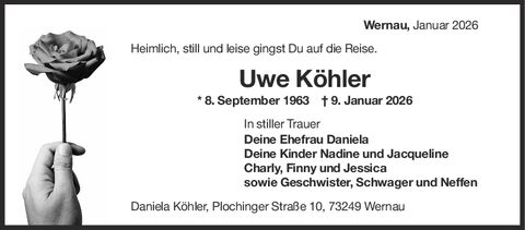 Trauer Uwe Köhler