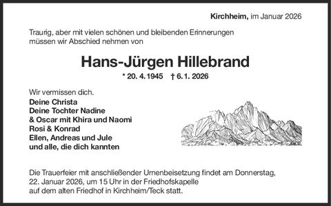 Trauer Hans-Jürgen Hillebrand