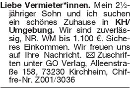 Liebe Vermieter*innen. Me