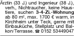 Ärztin (33 J.) und Ingeni