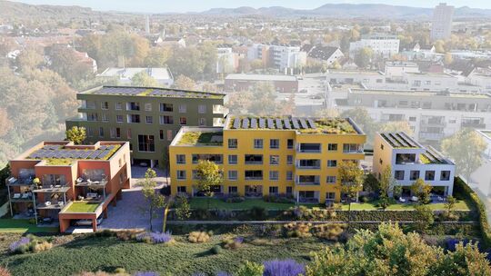 So soll sich das Viertel in die Umgebung einfügen. Visualisierung: pr