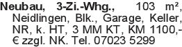 Neubau, 3-Zi.-Whg., 103 m