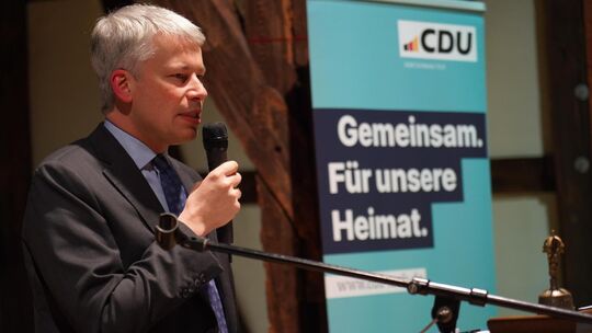 Steffen Bilger beim Neujahrsempfang der CDU Teck. Foto: Nicole Mohn