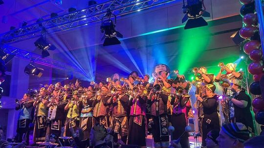 Die Bodenbachsymphoniker waren nach eigenen Angaben die ersten Guggenmusiker im Landkreis. Foto: pr