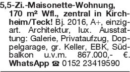 5,5-Zi.-Maisonette-Wohnun